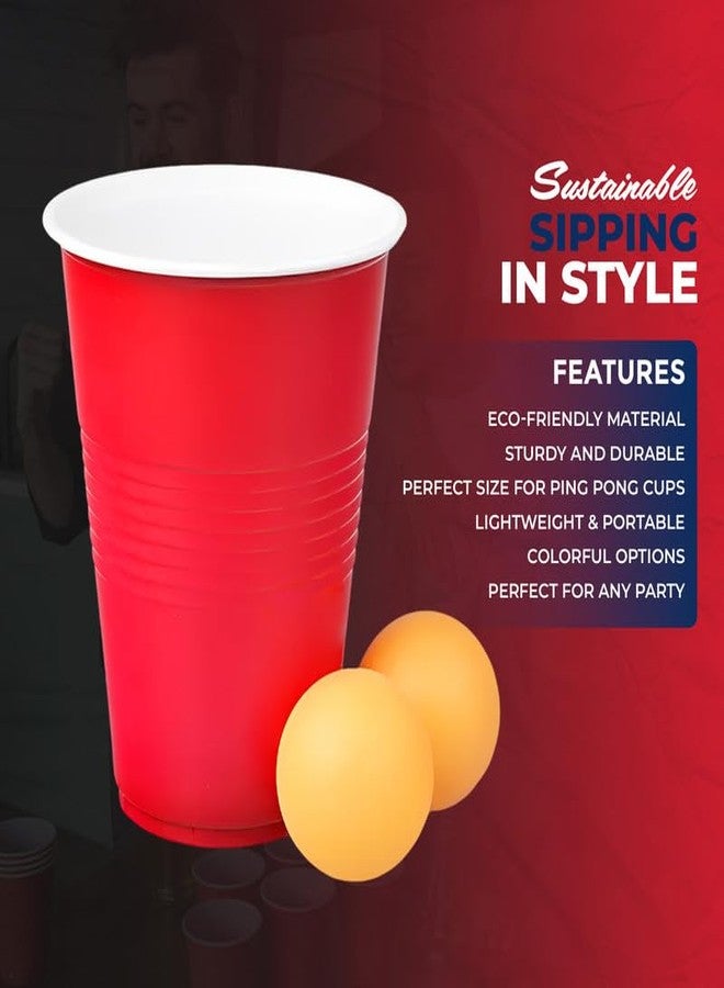Selibration (Set of 50pcs) Yellow Game Pong Glassess Plastic Reusable Colourful Cups with Balls Perfect for Bachelors, Bachelorette Party, Cocktail Party, Strong Reusable Glass| 4 Balls Included - Image 3